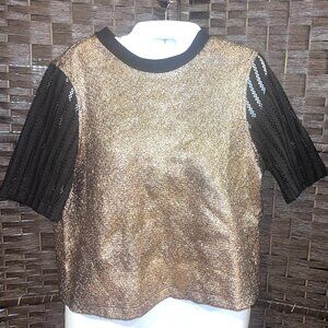 Bronze Metallic top by Laundry by Shelly Segal